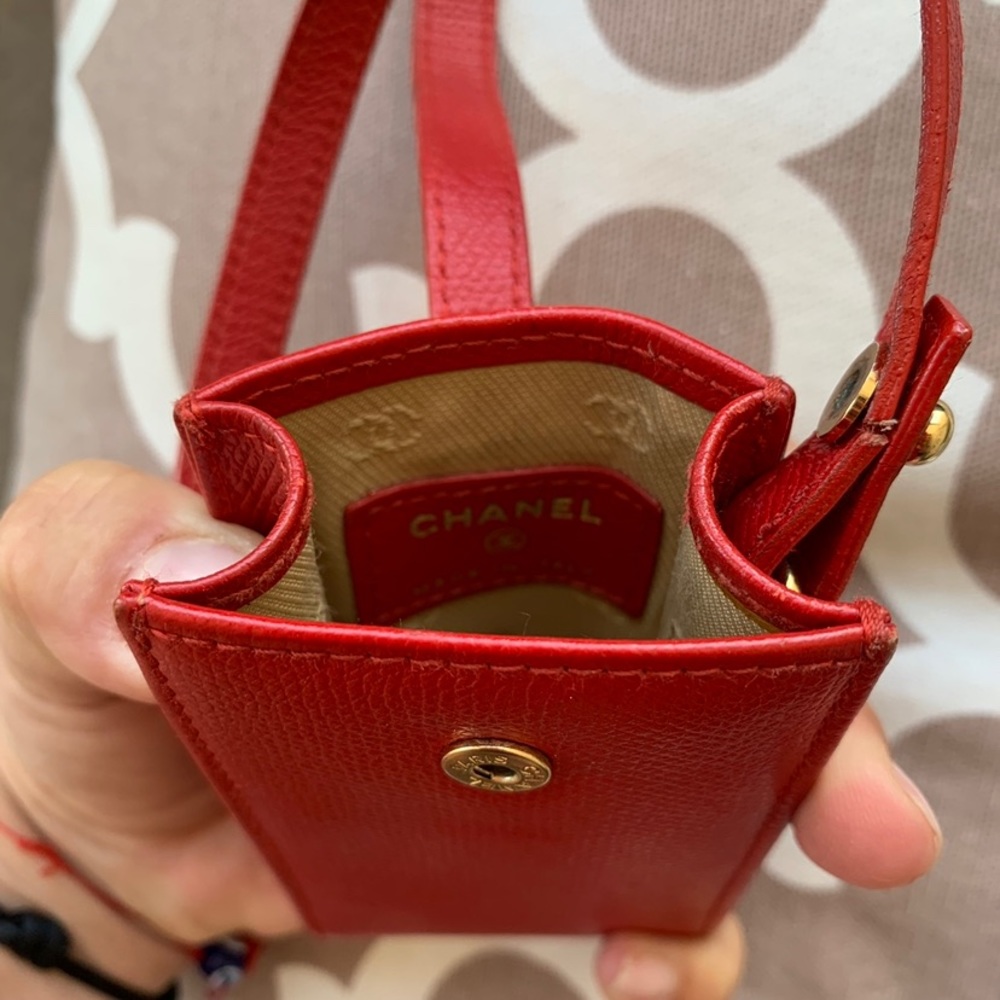 Chanel Vintage leather cc phone holder. Pouch. Purse - Picture 8 of 16